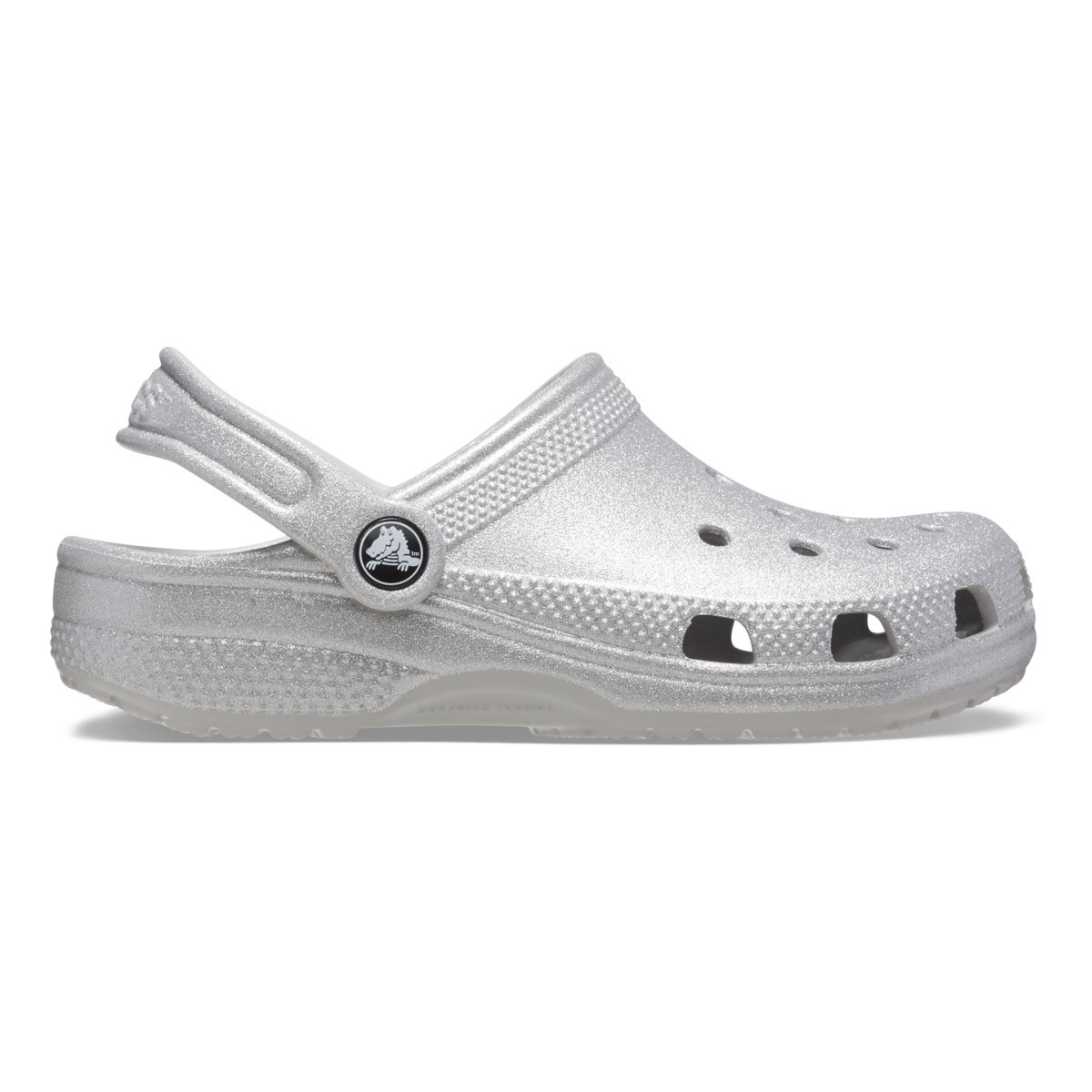 Saboti Crocs Classic Glitter Clog Kids Gri - Silver Glitter - imagine 8